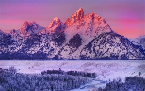 Purple Winter Mountains Wallpapers - Wallpaper Cave