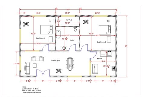 How to make House Floor Plan in AutoCAD - Learn