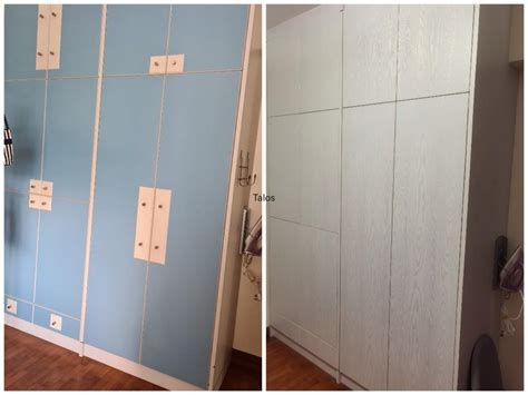 Relaminate vinyl wrap built in cabinet wardrobe main door sg, Furniture ...