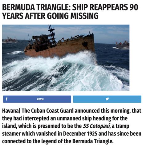 The True Story of the S.S. Cotopaxi and the Bermuda Triangle