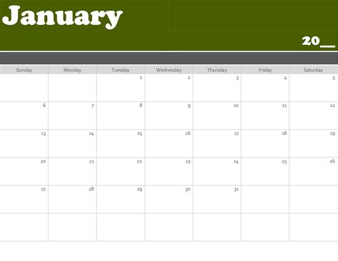 Calendar Template For Office Microsoft Word Templates