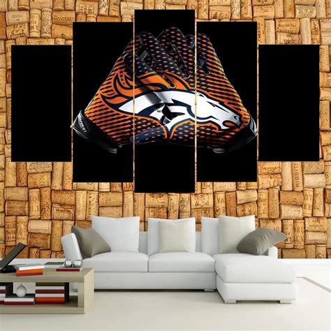 Classic Logo Denver Broncos Boys Room Canvas Painting Calligraphy ...