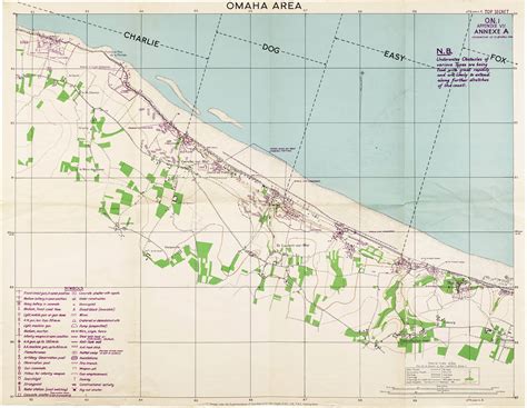 Rare Top-Secret map for the D-Day landing at Omaha Beach - Rare ...