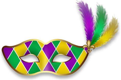 isolated mardi gras mask with colorful feathers 4971669 Vector Art at ...