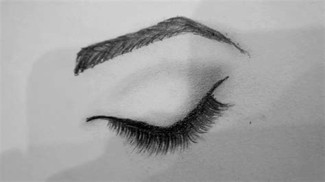 How to easily draw a closed eye|| drawing eye sketch,blending with ...