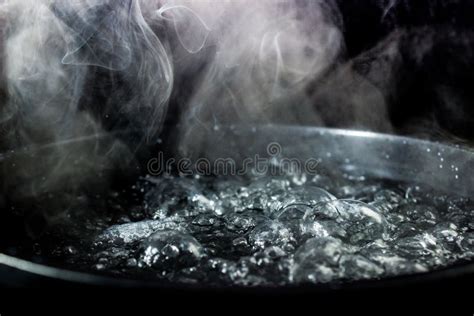 Boiling Pot of Water with Steam Stock Image - Image of boiling, food ...