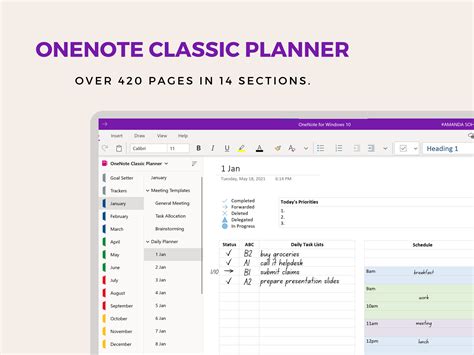 Onenote Templates Planner