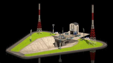 Vostochny Cosmodrome Russian Spaceport Rigged for Maya 3D model | 3D ...