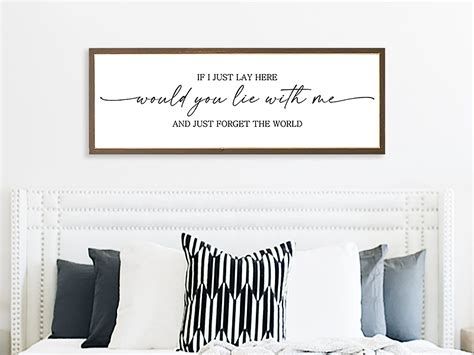 If I Lay Here Sign Master Bedroom Wall Art Above Bed Art | Etsy