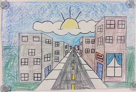 one point perspective city - Google Search | Perspective art, One point ...