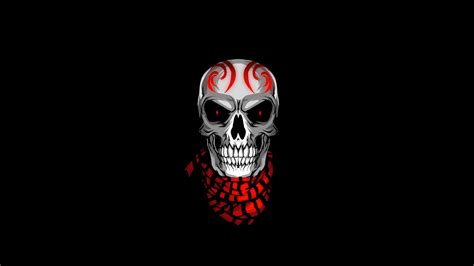 Skull With Scarves Minimal 4k Wallpaper,HD Artist Wallpapers,4k ...