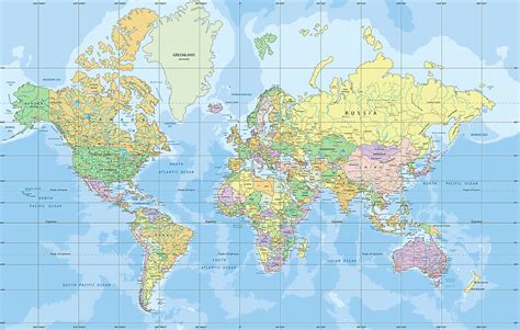 World Map - Mercator Projection - WorldAtlas