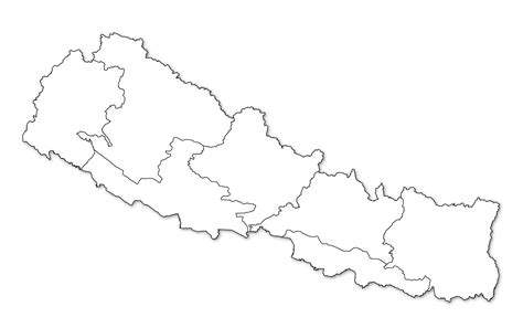 Nepal Blank Map HD