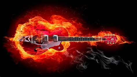 Guitar On Fire Wallpapers - Wallpaper Cave