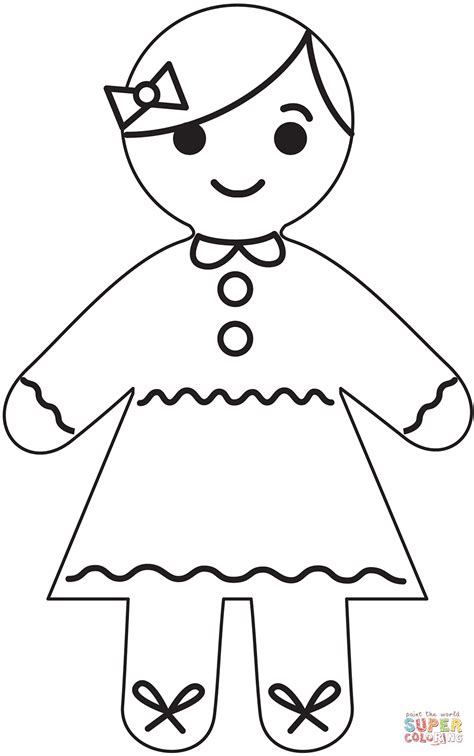 Gingerbread Girl coloring page | Free Printable Coloring Pages