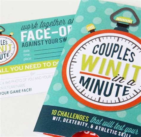 Couples’ “Win It In A Minute” Game Night | Game night, Couples game ...