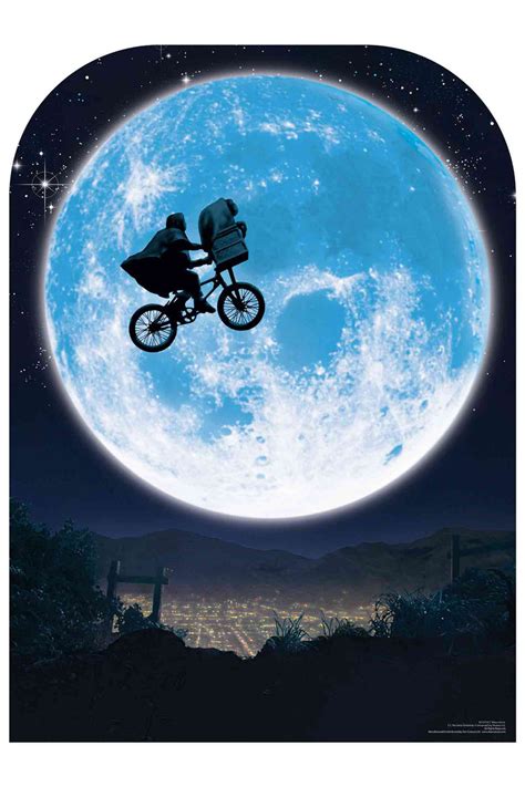 ET Full Moon Cycle Flight Backdrop Cardboard Cutout