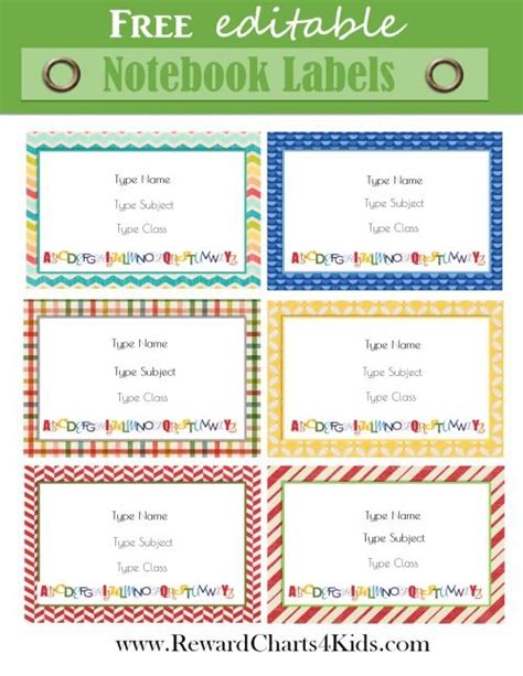 Free book labels that can be edited online. Instant download. Notebook ...