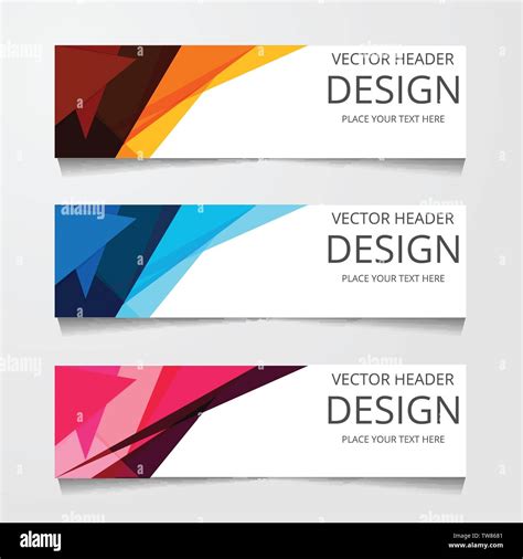 Vector abstract web banner design template. Collection of web banner ...