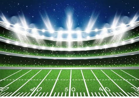 240+ American Football Field Lights Stock Illustrations, Royalty-Free ...