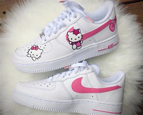 Custom Nike Hello Kitty Shoes Custom Nike Air Force 1's | Etsy