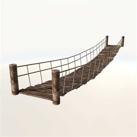 Rope bridge low poly 3D Model $10 - .3ds .blend .dae .fbx .max .obj ...