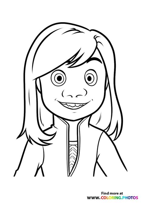 Inside Out Riley - Coloring Pages for kids | Free Print Download