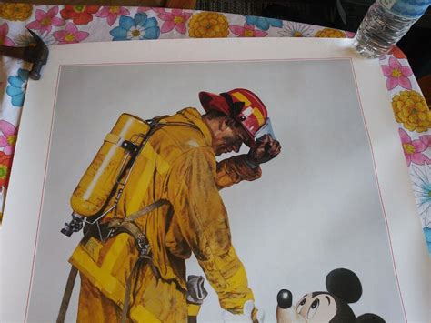 Mickey Mouse and Firefighter Poster - The Art of Disney 36x24 in ...