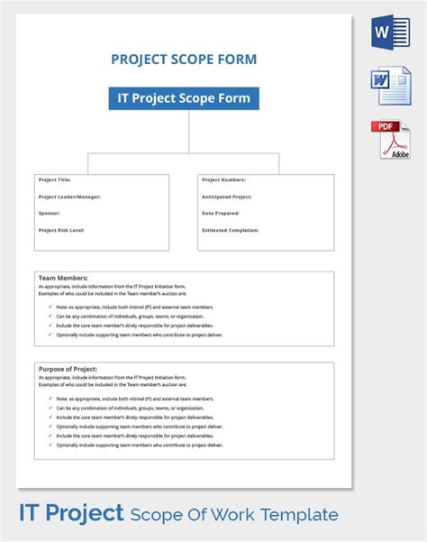 Scope of Work Template - 36+ Free Word, PDF Documents Download! | Free ...