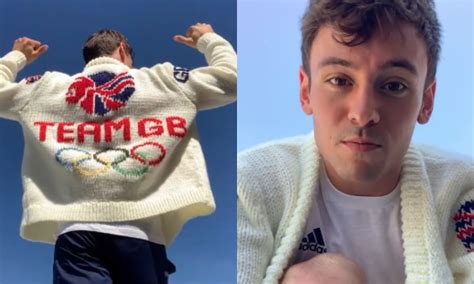 Tom Daley shows off impressive hand-knitted cardigan and raises ...