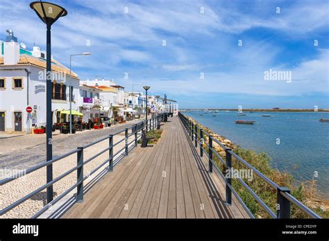 Seafront in the resort of Cabanas, near Tavira, Eastern Algarve ...