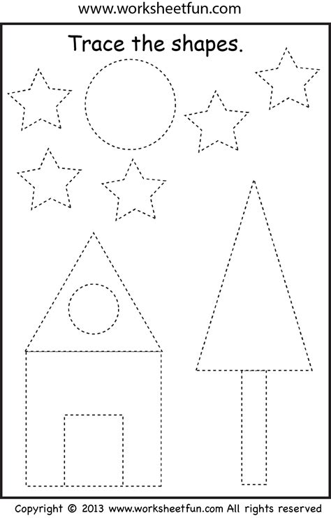 Dotted Shapes For Tracing