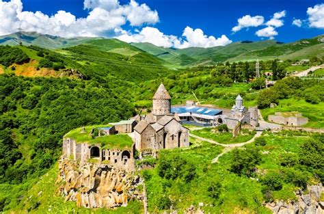 Premium Photo | Aerial view of tatev monastery. in armenia