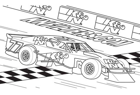 Race Car Coloring Pages Free Printable - Printable Templates