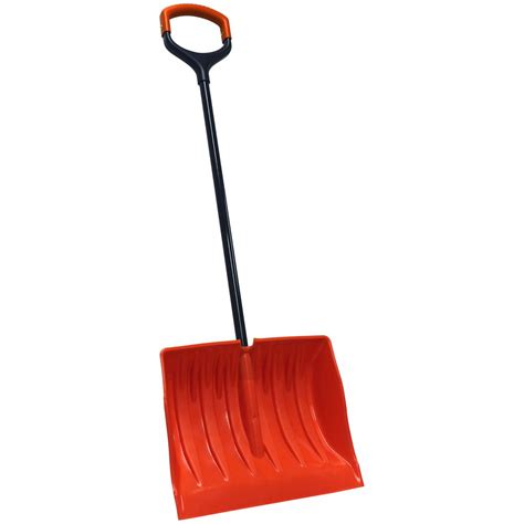 Emsco Bigfoot Series 25 in. Poly Pusher Snow Shovel with Wooden Handle ...