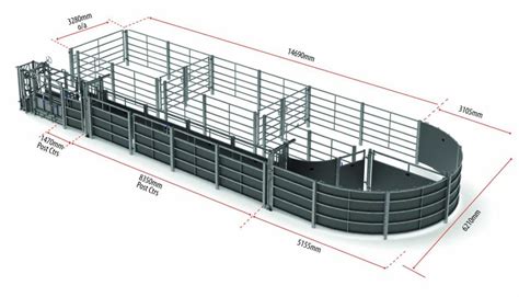 right hand forcing pen straight with measurements | Cattle corrals ...