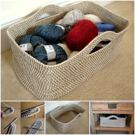 Creative Ideas - DIY Crochet Rope Basket