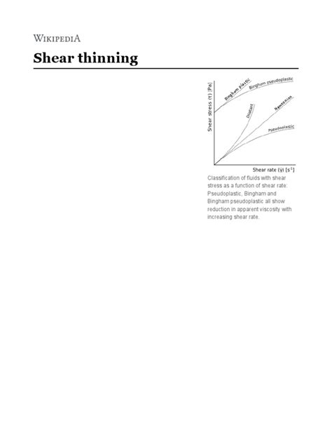 Shear Thinning PDF | PDF | Dynamics (Mechanics) | Gases