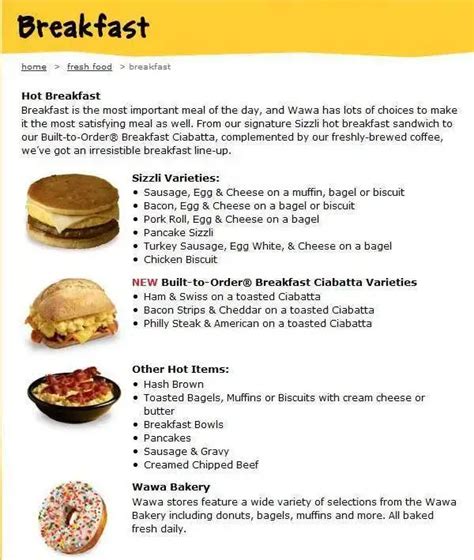 Wawa Breakfast Hours, Menu & Prices (Updated 2023) - 2024