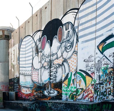 Israeli West Bank Barrier Graffiti Editorial Stock Photo - Image of ...