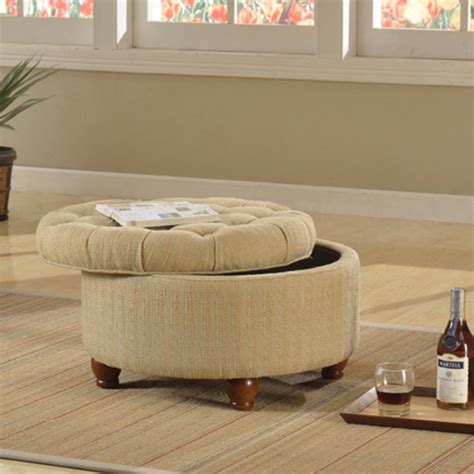 HomePop Large Tufted Round Storage Ottoman, Multiple Colors - Walmart ...