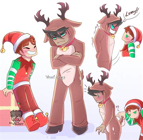 Vruzzt and Lenny xmas 2021 by Vruzzt on DeviantArt | Minecraft anime ...