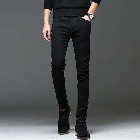 New 2018 Black Men Jeans Korean Style Fashion Mens Skinny Jeans Pants ...