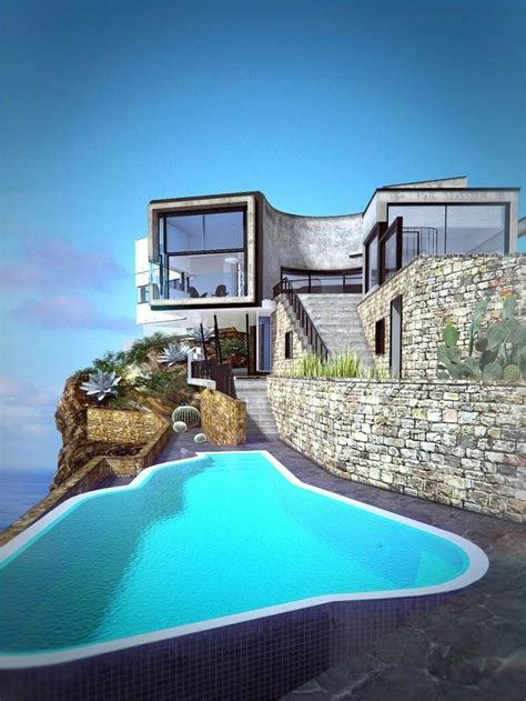 43 Fearsome Cliff Side Houses With Amazing Views | Mansions, Ocean ...