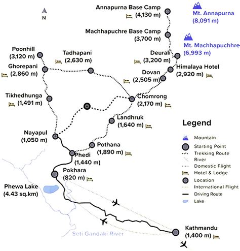 Annapurna Base Camp Trek Map| Annapurna Trek Map