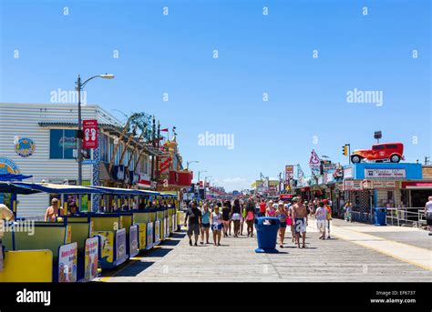 The boardwalk in North Wildwood, Cape May County, New Jersey, USA Stock ...