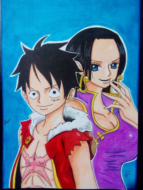 Luffy and Boa Hancock 3D2Y by JPPDrawings on DeviantArt