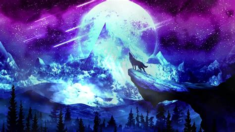 Wolf Howling At Full Moon Live Wallpaper - WallpaperWaifu