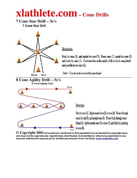 Athlete Cone Agility Training Drills Full List | Exercícios de ...