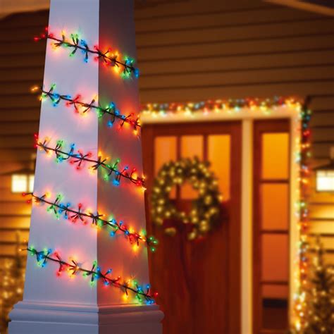 Holiday Time Garland Light Set Green Wire Multi Bulbs, 200 Count ...